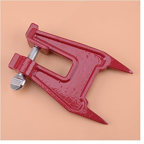 YEAHSO Red Metal Stump Vise Chainsaw Sawing Chain Sharpening Filing Tool Bar Clamp Professional Compatible With Chainsaw