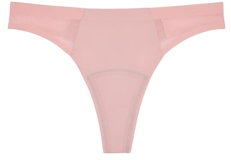 KNIX Light Leakproof No-Show Mesh Thong - Period Underwear for Women - Rose Water, 3X-Large