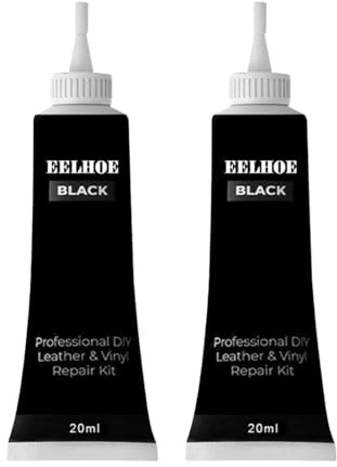 YuuFcy Kunstleder Reparaturset,2PCS Flüssigleder Reparatur Set,Leder Reparatur Set,Leder Reparatur Creme,Lederreparaturpaste,Reparaturset Für Kunstleder, Kunstleder Farben Für Autositz (2*Schwarz)