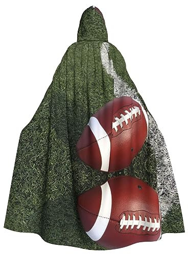 DEXNEL American Football Umhang mit Kapuze in voller Länge, Halloween-Kostüm, Karneval, Fasching, Cosplay
