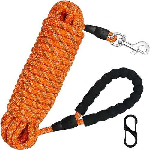 Comfen Trainingsleine für Hunde - 10M 20M 30M Lange Leine Hundeleine Nylon Lange Hundeleine Reflektierende Hundetrainingsleine mit Komfortabler Griff Rückruftraining Hundeleine für Wandern Camping