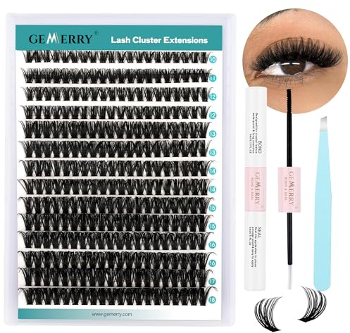 GEMERRY DIY Lash Extension Kit 60D for Beginners 280PCS 10-18MIX Lash Glue