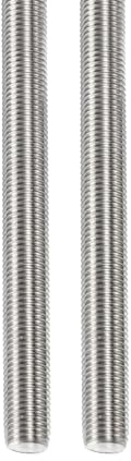 DTGN M14x2x250mm(DxPxL) Gewindestange - 2er Pack - Gut für Maschinen - Gewindestange aus 304 Edelstahl mit Rechtsgewinde - Silber