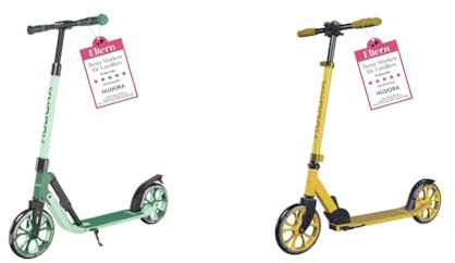 HUDORA BigWheel 205 Advanced Scooter - Komfortabler Aluminium-Roller für bis zu 100kg & Scooter Up 200 - Geräuscharmer Aluminium-Roller für bis zu 100kg