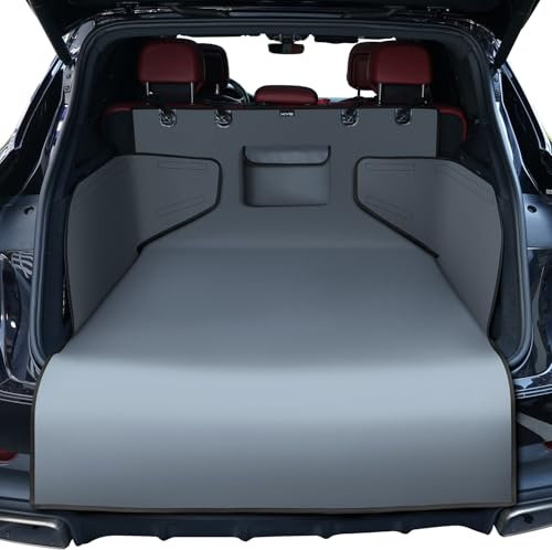KYG Dog Boot Liner - Universal, Waterproof & Resistant with Side Protection - Easy to Clean - Grey, 185 * 105 * 38cm - Fits Cars, SUVs & Trucks