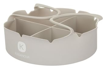 KASANOVA Vaschetta girevole, con 4 maniglie, D.16, colore grigio
