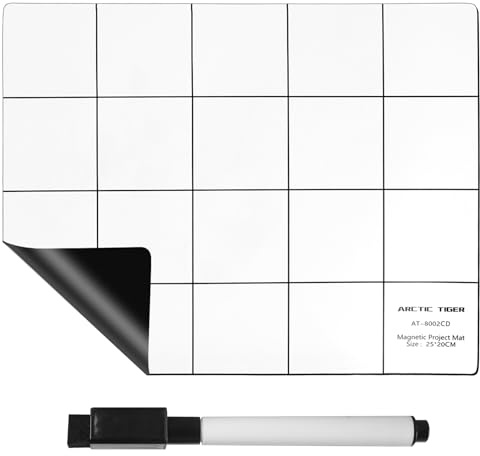 Outtshop Tapis de Projet Magnétique, Tapis Magnétique Avec Stylo pour Trier les Embouts de Votre Smartphone, Ordinateur Portable ou Autre Appareil électronique, Réparation, Bricolage, etc.