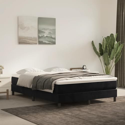 Festnight Bett ohne Kopfteil 140x190 cm Jugendbett Bettgestell Doppelbett Einzelbett Polsterbett Samt Gästebett Bettrahmen Schlafzimmer Bett Jugendzimmer
