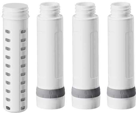 Membrane Solutions Filtre de Rechange pour Bouteille Filtrante C3, Filtration Précise à 0,1 μm, sans BPA, pour Camping, Randonnée, Survie et Voyage (UFx1 + ACFx3)