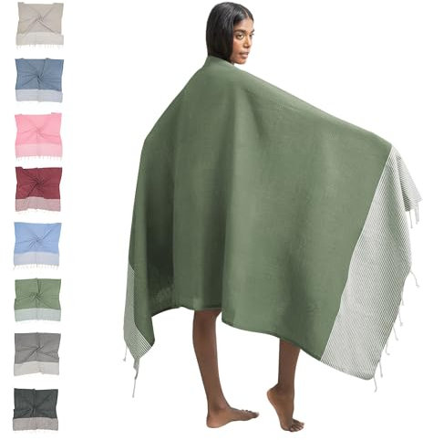 furora HOLIDAY Telo Mare Cotone - Grande 200x100 cm - Ultra Leggero - Asciugatura Rapida | Asciugamano Mare Donna e Uomo: Facile da Pulir - multifunzionale per Spiaggia, Piscina, Viaggio, Outdoor