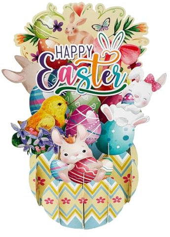 3d Osterkarten, Ostereier Pop Up Karte, Karte Ostern, Pop Up Ostergrußkarte, Osterkarten Mit Umschlag, Ostergeschenke Für Kinder, Sohn, Tochter, Junge, Mädchen