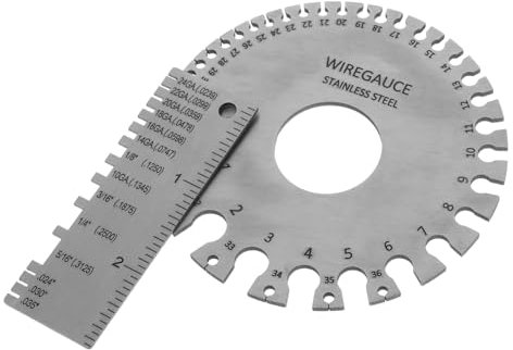 ROMISBABA 2pcs Stainless Steel Welding Inspection Gauge Set Precise Metal Thickness Measuring Tools for Accurate Wire Gauge and Weld Inspection and Automotive Applications