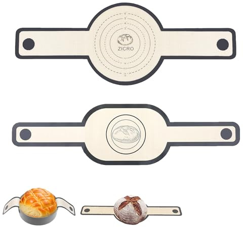 2 Pcs Bread Sling Non-Stick & Easy Clean Silicone Bread Sling | with Extra Wide and Long Handles Bread Sling for Dutch Oven for Transfer Sour Dough Bread Mat for Baking