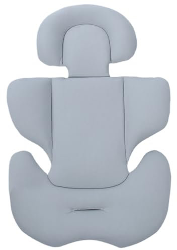 Riduttore per seggiolino auto per neonati morbido e traspirante con supporto completo per neonati in memory foam protezione laterale lavabile per altalene grigio.