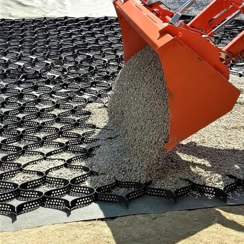 Stabilisateur de Gravier Allée de Jardin Stabilisateur Gravier Exterieur 10cm, Extérieur Stabilisateur de Gravier Voiture, Grille Géo Résistante Aux Charges Lourdes, Grille Géocellulaire pour Base de