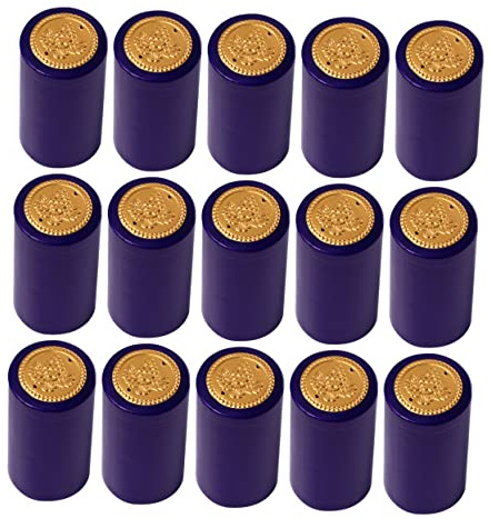 Ipetboom Sigillo Termoretraibile 100 Pezzi per Bottiglie di Vino Linguetta Strappo in Plastica Blu per Facile Rimozione per Ristoranti e Enoteche