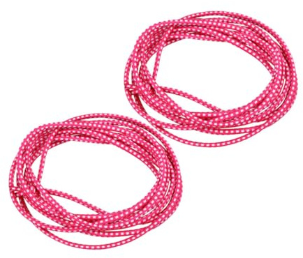 LRXIYODE 2piezas Unidades De Saltar Elástico Infantil Banda De Goma Resistente para Niño Niña y Niñas Juguete Clásico para Ejercicio y Diversión Al Aire Color Rosa y Blanco