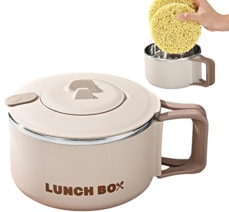 skål med lock – 1 200 ml spis, soppmugg, nudelkokkärl | Bärbar japansk