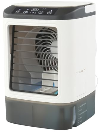 Ventilador de Aire Acondicionado Personal,Humidificador USB para Dormitorio - Ventilador de Aire Acondicionado LED con 3 Velocidades para Dormitorio Apartamento Autocaravana Viaje Tienda Campamento Ta