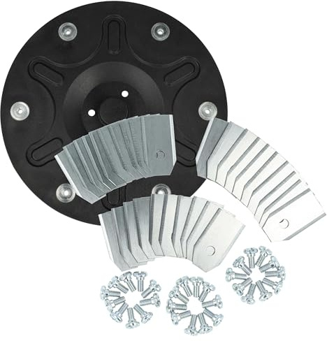vhbw 31 tlg. Zubehör-Set kompatibel mit Segway Navimow i105E | i205 AWD, i110n, i108E Rasenmäher - 1x Messerteller, 30x Messerklingen + Schrauben