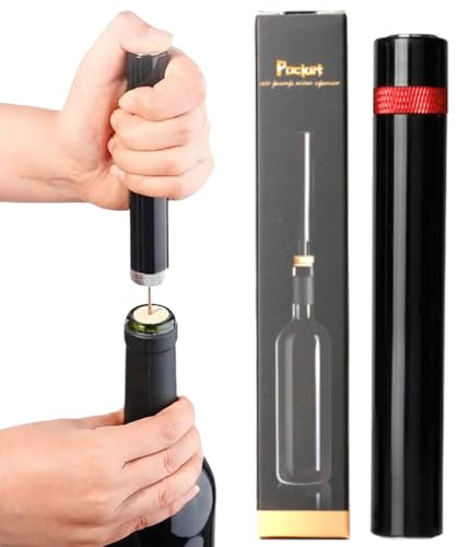 Loritia Aeropop Wine Opener, Loritia Wine Opener, Air Pressure Pump Bottle Opener, Simple Cork Remover for Home, Restaurant, Party (1, Red)