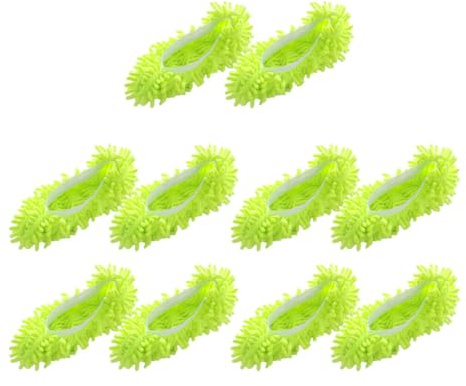 HOUDERCO Zapatillas Mopa de Chenilla Lavables para Limpiar Suelos y Vidrio Diseño Elástico, Recoge Pelo, Pack de 10 Unidades para Limpieza Eficaz en Casa