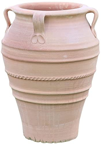 Kreta Keramik Céramique crète | amphore à la Main avec poignée 60 cm | antigel | Amphore végétale pour la décoration extérieure, Datura