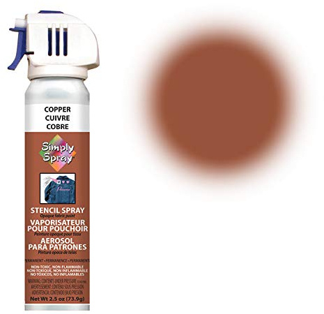 SimplySpray - Stencil Spray Copper - Schablonenfarbe zum Sprühen - Farbe: Braun - 75 ml - Wasserfest und Abriebfest
