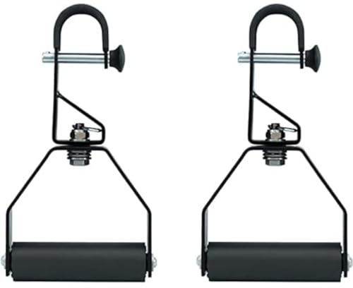 Yes4All Rotating Pull Up Handles For Chin Up Bar With Non-Slip & Foam Pad Grips - Twist Motion Over Door Bar Handles - Doorway Trainer Raised Height Hooks With Thick Rack Pads Rotating Accessories