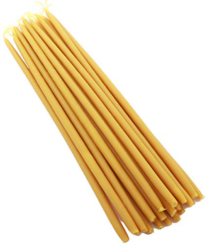 NKlaus 350g (ca. 20 St.) Kerzen 100% Bienenwachs 32cm handarbeit Griechenland 36323