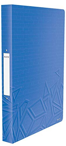 Leitz Urban Chic Ringbuch, A4, 26 mm Rückenbreite, 2 D-Ring Mechanik, Blau, 42070032