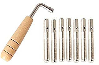 Liyafy Stimmstifte mit L-förmigem Stimmschlüssel für Leierharfen-Saiten und andere primitive Saiteninstrumente, 7 Stück