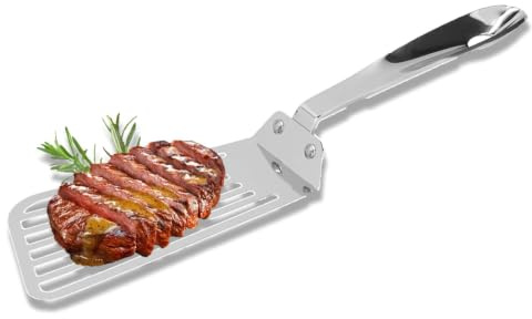 Espátulas ranuradas de acero inoxidable, Espátula Pescado Profesional, Antiadherente Espátula para Cocinar Pescado, espátula ranurada resistente al calor para cocinar, filete, Freír Albóndigas