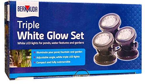 Bermuda LED Spotlight Set (3 Lights) Submersible, for Ponds & Gardens - Warm White