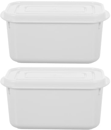 DOITOOL Butter Boxes 2-Pack Food Crisper Storage Containers with Airtight Lid 23.62 Oz Sealed Food Storage Case for Kitchen Home Restaurant Buffet 6.30X3.54X3.15 Inch