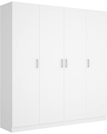DEKIT - Armario de 4 puertas color Blanco 215x200x52 cm - Modelo MAXI