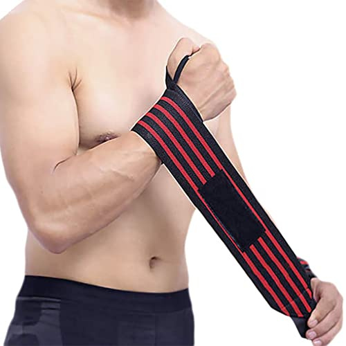 Adjustable Compression Wrist Straps Hand Wrist Wraps with Thumb Loop, Adults Youth Stretchy Wrist Brace Support Sports Wristband for Weightlifting Tennis Fitness