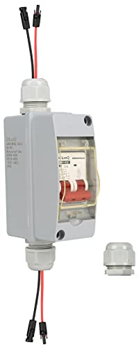 Leitungsschutzschalter PV DC Trennschalter Sicherungsautomat DC12-500V 2 polig Mit Kabel Solarstecker IP65 Wasserdicht Für Solar Anlage (IP65 16A)