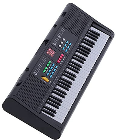 Kid Keyboard Piano Instrument, 61 Keys Keyboard Piano Electric Digital Multifunctional with Microphone MQ6186 for Youth