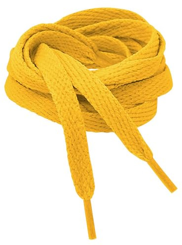 Kilter Cordones planos de 8 mm de ancho para zapatillas, botas, zapatos altos, zapatos, fútbol, rugby, gimnasio, correr, moda, mostaza, 180 cm - 71 inch (2 Pairs)
