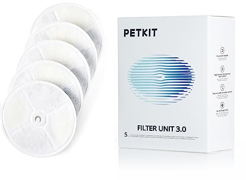 PETKIT Upgraded Filter Units 3.0 for PETKIT Pet Water Fountains EVERSWEET 2S/3/3 Pro, EVERSWEET Solo/Solo SE Replacement Filters (5pcs)