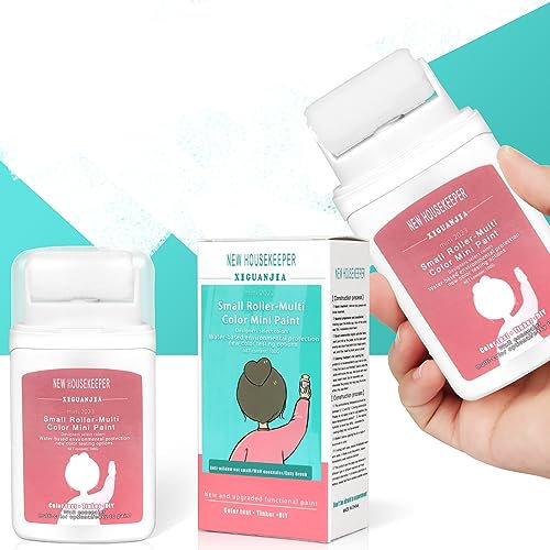 Wandfarbe ausbessern weiß 100ml, Wandreparatur rollbürste mit wandreparaturpaste, Spachtelmasse Weiß, Innen Stehaufe Wandfarbe Ausbessern, Spachtelmasse Bohrloch Füllung, Graffiti, Kratzer, Flecken