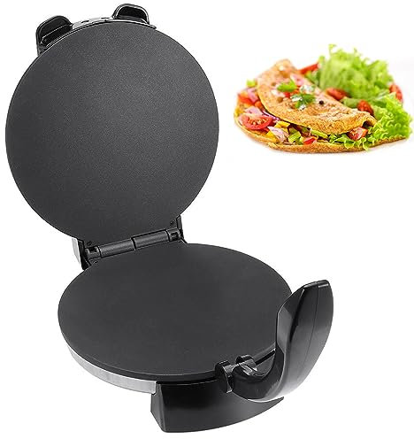 CYTBEK Roti Maker Antiadherente, 1800 W, máquina portátil para Hacer Tortitas de Desayuno, máquina eléctrica automática para Tortitas con indicador LED, Hace Que Chapati/Tortilla fácilmente