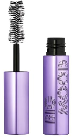 e.l.f. Big Mood Mascara Mini, Instantly Creates Long-Lasting, Bold & Lifted, Voluminous Lashes, Infused with Jojoba Wax, Black