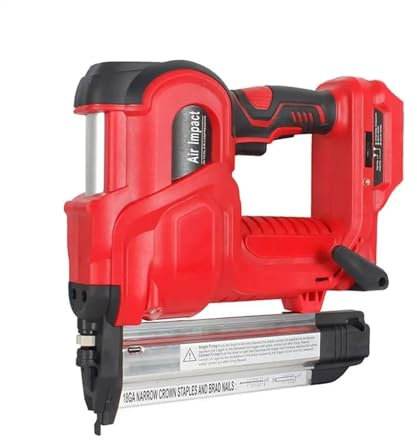 Pistola de clavos Pistola Clavadora/grapadora Eléctrica Inalámbrica 2 En 1 De 18V Con 200 Uds. De Clavos F50 Y 9032(K432) Compatible Con Batería De Litio De La Serie B De 18v(Rot)