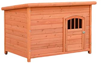 Katzenhaus katzenvilla Haustiervilla, Hundehütte, Outdoor-Hundevilla, kleine Hundehütte, Kaninchenstreu, Katzenhütte, Haustierstreu, sichtbare Türen und Fenster Katzenhütte