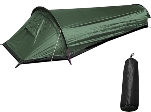 Tienda de Campaña Portátil para 1 Persona - Bivac Ultraligero con Bolsa de Transporte - Impermeable - Para Trekking, Alpinismo, Camping, Escalada