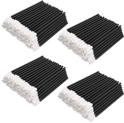 400 Stück Lippenpinsel, BetterJonny Make Up Lippenstift Pinsel Lipgloss Concealer Pinsel Lippenstift Stab Applikator Lippenapplikator Werkzeug für Perfekt Lippen Makeup (Schwarz)