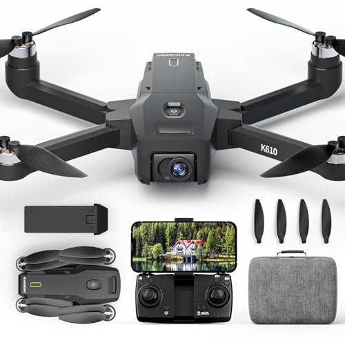 K610 GPS Drone con Cámara 4K para Adultos UHD SD Card Vídeo en Vivo, 5GHz FPV GPS Drone con 2 S0NY IMX Camera para Principiante Motor sin Escobillas, Follow Me, Return Home, RC Quadcopter,under 249g
