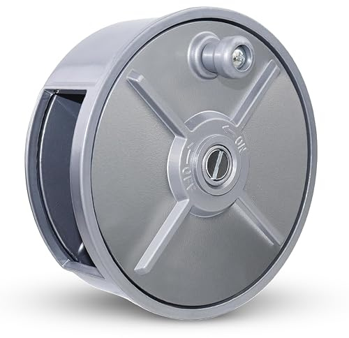Aluminum Tie Wire Reel Coil Holder - Lightweight & Durable Wire Holder with Ergonomic Rewind Knob, Smooth Operating Wire Reel Dispenser, Sturdy Aluminum Reel with Built-in Belt Loops for Construction